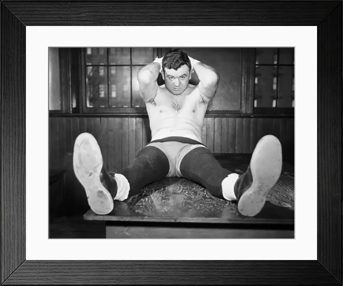 Framed Print : Boxer James Braddock Exercising Framed Print : Boxer James Braddock Exercising