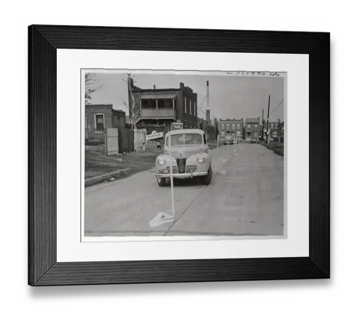 Framed Print : Student Driver Learning to Park Framed Print : Student Driver Learning to Park