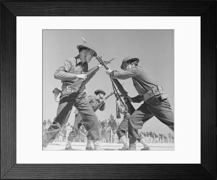 Framed Print : Soldiers Practicing Bayonet Skills Framed Print : Soldiers Practicing Bayonet Skills