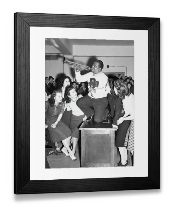 Framed Print : Trumpeter Louis Armstrong Accepts Honorary Degree Framed Print : Trumpeter Louis Armstrong Accepts Honorary Degree