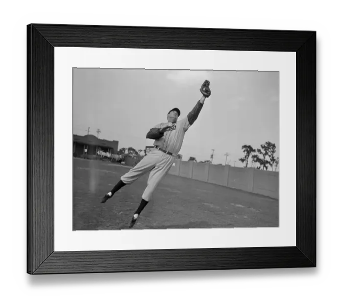 Framed Print : Hank Greenberg Going up for a Catch