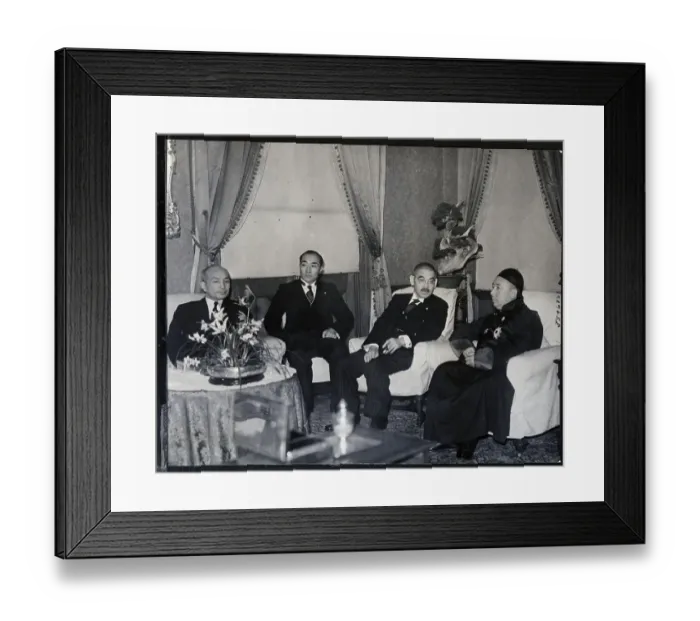 Framed Print : Prince Teh With Japanese Foreign Ministe Framed Print : Prince Teh With Japanese Foreign Ministe
