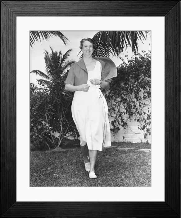 Framed Print : Portrait of Eleanor Roosevelt Posing Outdoors Framed Print : Portrait of Eleanor Roosevelt Posing Outdoors