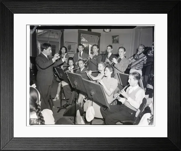 Framed Print : New Yorker Conducting California Orchestra Framed Print : New Yorker Conducting California Orchestra