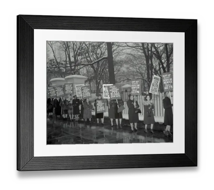 Framed Print : Delegates Out Picketing Framed Print : Delegates Out Picketing