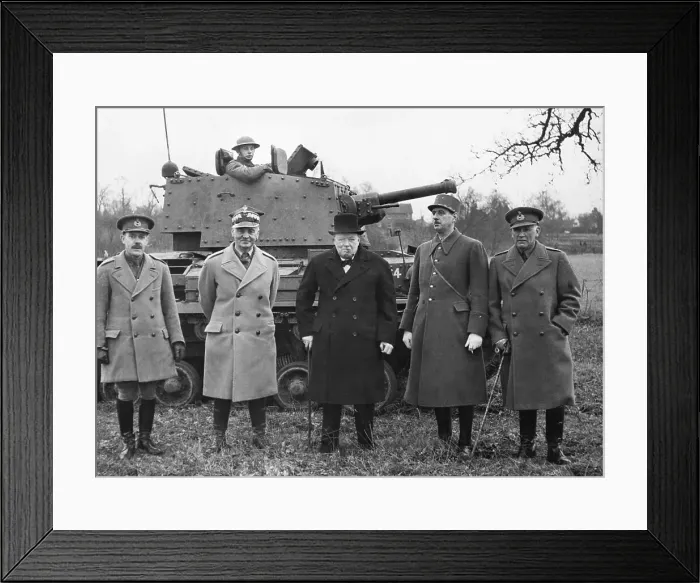 Framed Print : Military Leaders at a Tank Demonstration Framed Print : Military Leaders at a Tank Demonstration