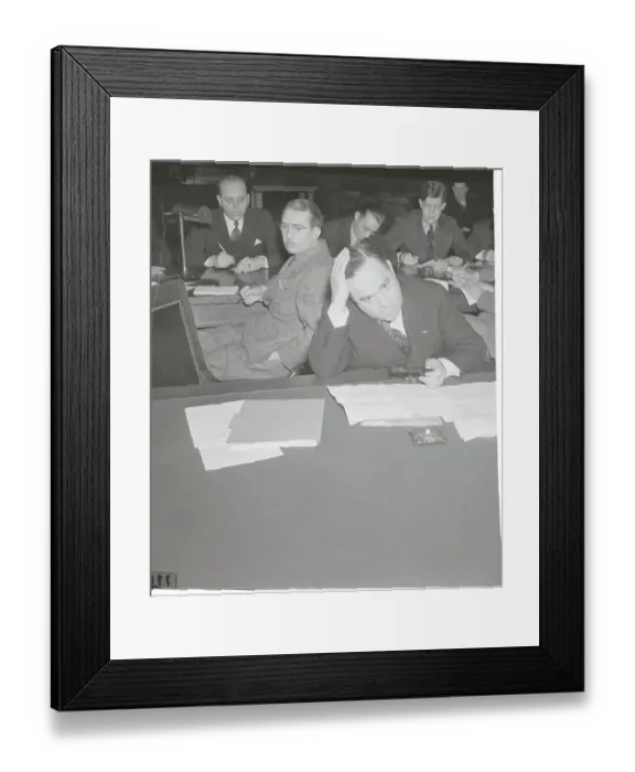 Framed Print : Mayor Fiorello La Guardia in Public Buildings Committee Meeting Framed Print : Mayor Fiorello La Guardia in Public Buildings Committee Meeting