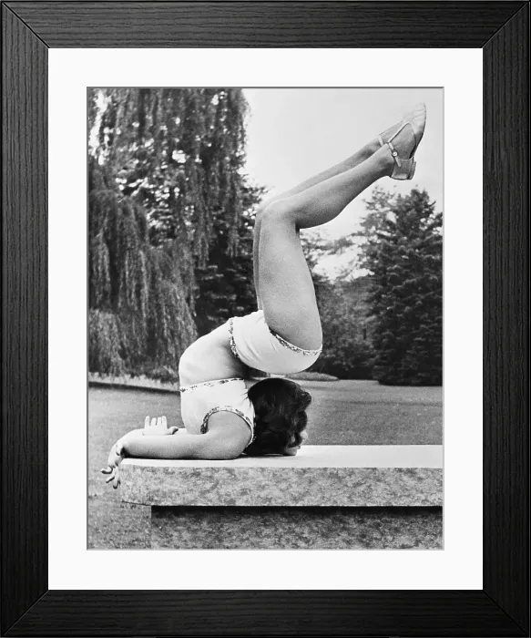 Framed Print : Contortionist in Human Stair Pose Framed Print : Contortionist in Human Stair Pose