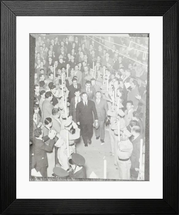 Framed Print : President Avila Camacho Strolling Through Mexican Troops Framed Print : President Avila Camacho Strolling Through Mexican Troops