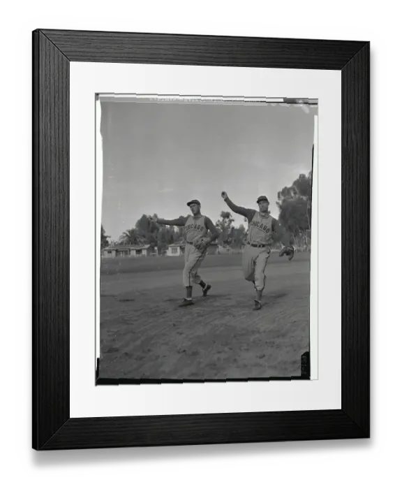 Framed Print : Dizzy Dean and Clay Bryant Warming Up Framed Print : Dizzy Dean and Clay Bryant Warming Up
