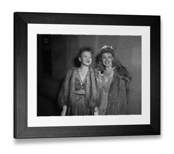 Framed Print : Ginger Rogers with Her Mother Lela Rogers Framed Print : Ginger Rogers with Her Mother Lela Rogers