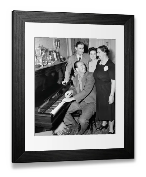 Framed Print : Hank Greenberg At Piano With Family Framed Print : Hank Greenberg At Piano With Family