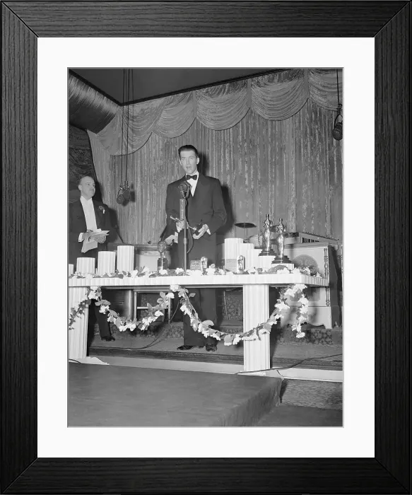 Framed Print : James Stewart With Academy Award Framed Print : James Stewart With Academy Award