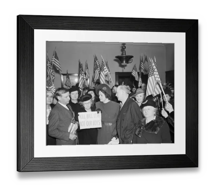 Framed Print : Protest Against Lend-Lease Bill Framed Print : Protest Against Lend-Lease Bill