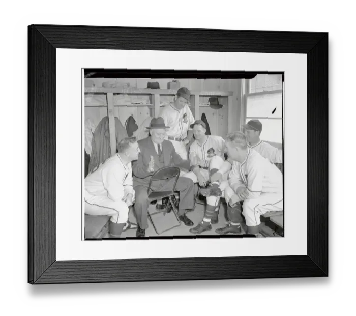 Framed Print : Honus Wagner Talking to Ballplayers