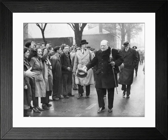 Framed Print : Churchill Sets a Good Example Framed Print : Churchill Sets a Good Example