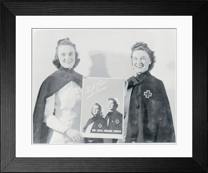Framed Print : Two Red Cross Nurses Framed Print : Two Red Cross Nurses