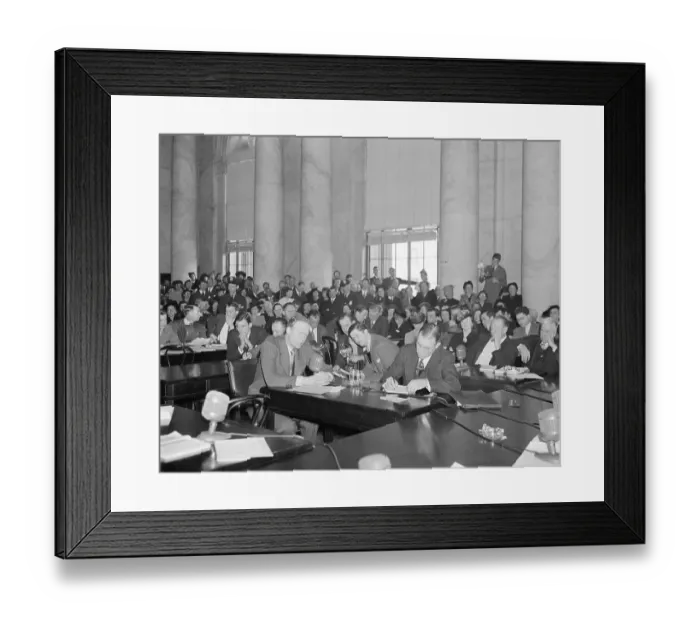 Framed Print : Charles Lindbergh Testifying Before the Senate Framed Print : Charles Lindbergh Testifying Before the Senate
