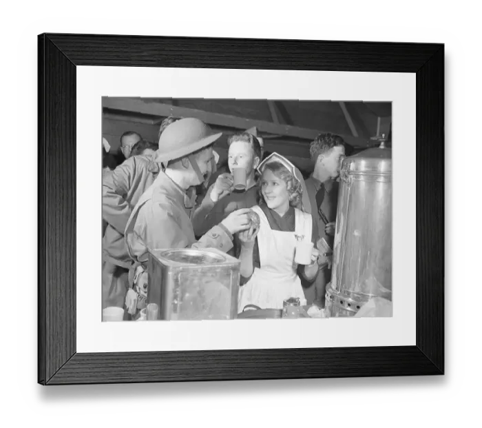 Framed Print : Mary Pickford Serves Coffee And Doghnuts