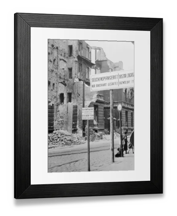Framed Print : Street View of Warsaw Ruins Framed Print : Street View of Warsaw Ruins