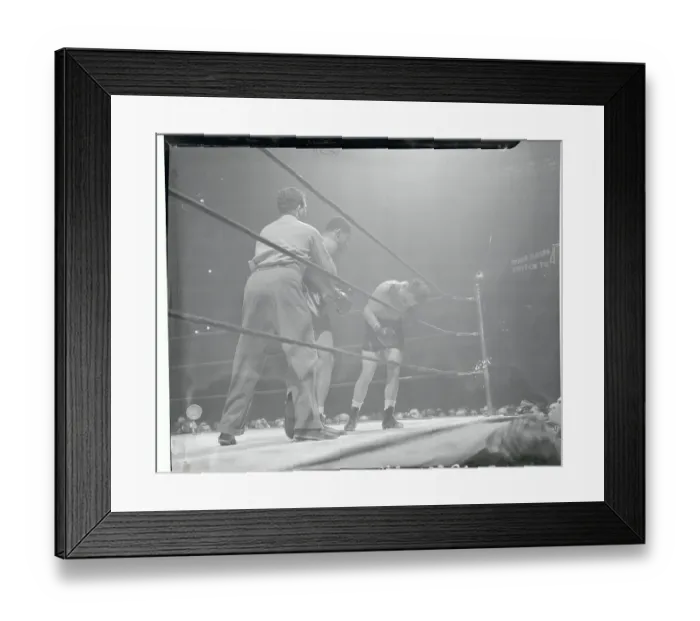 Framed Print : Red Burman Falling into the Ropes Framed Print : Red Burman Falling into the Ropes