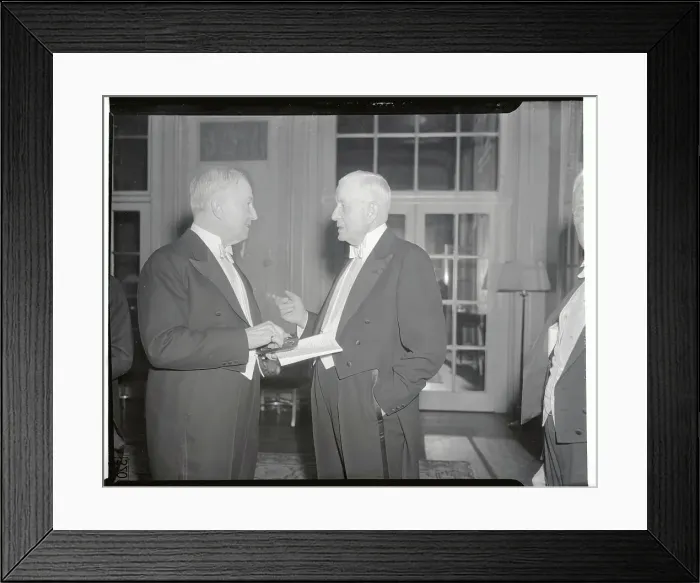 Framed Print : Frank Lovejoy and Thomas Watson Talking Together Framed Print : Frank Lovejoy and Thomas Watson Talking Together