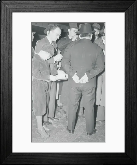 Framed Print : Mayor Fiorello with Press as Son Eric Gazes into Magazine Framed Print : Mayor Fiorello with Press as Son Eric Gazes into Magazine