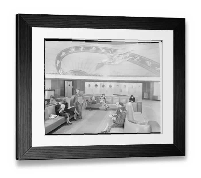 Framed Print : Passengers Waiting in a Waiting Room Framed Print : Passengers Waiting in a Waiting Room