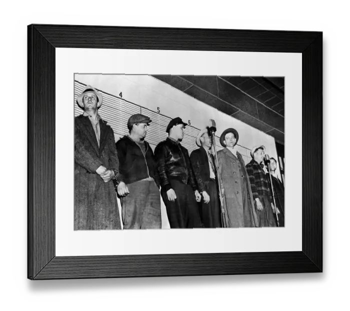 Framed Print : Lineup At Police Station Framed Print : Lineup At Police Station