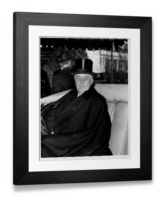 Framed Print : Franklin Roosevelt in Top Hat and Cape Framed Print : Franklin Roosevelt in Top Hat and Cape