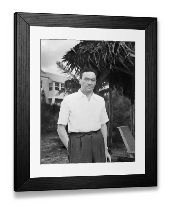 Framed Print : Walter Lippman Standing in Garden Framed Print : Walter Lippman Standing in Garden