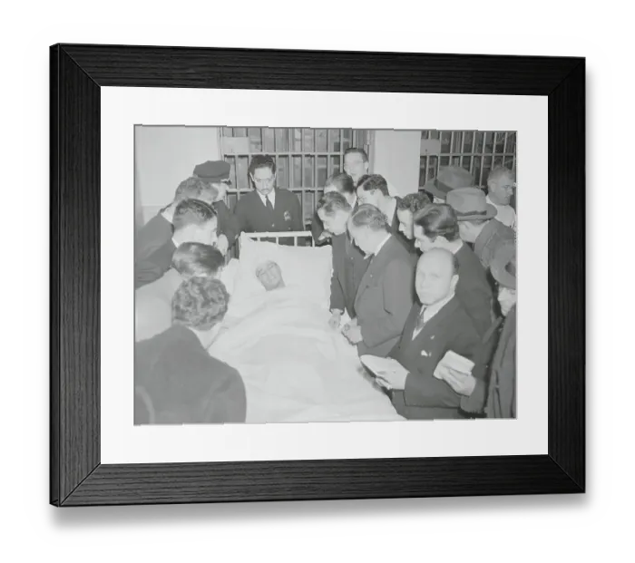 Framed Print : Killer Arraigned in Hospital