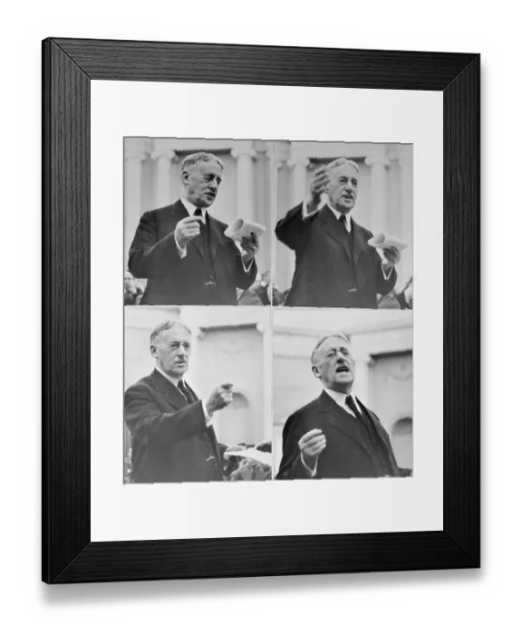 Framed Print : Depictions of Henry L. Stimson Speaking to Audience Framed Print : Depictions of Henry L. Stimson Speaking to Audience