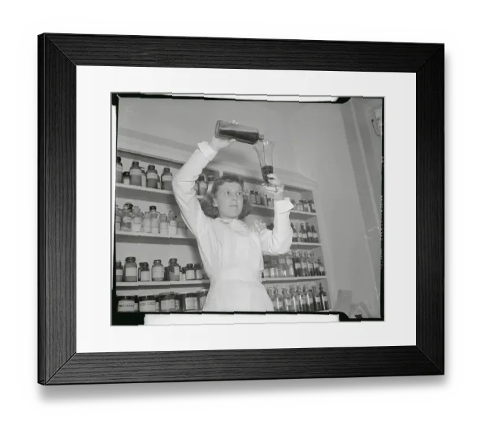 Framed Print : Nurse Working in Pharmaceutical Laboratory Framed Print : Nurse Working in Pharmaceutical Laboratory
