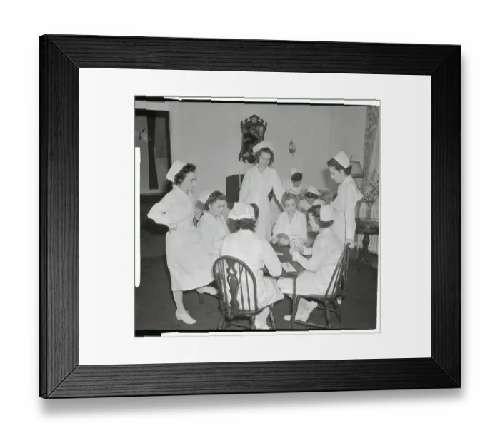 Framed Print : Army Nurses Relaxing in Their Provided Home Framed Print : Army Nurses Relaxing in Their Provided Home
