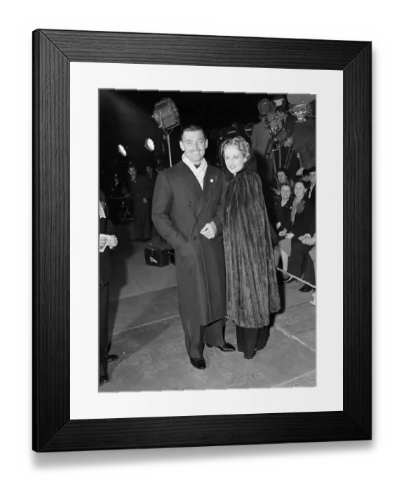 Framed Print : Clark Gable Standing with Carole Lombard Framed Print : Clark Gable Standing with Carole Lombard