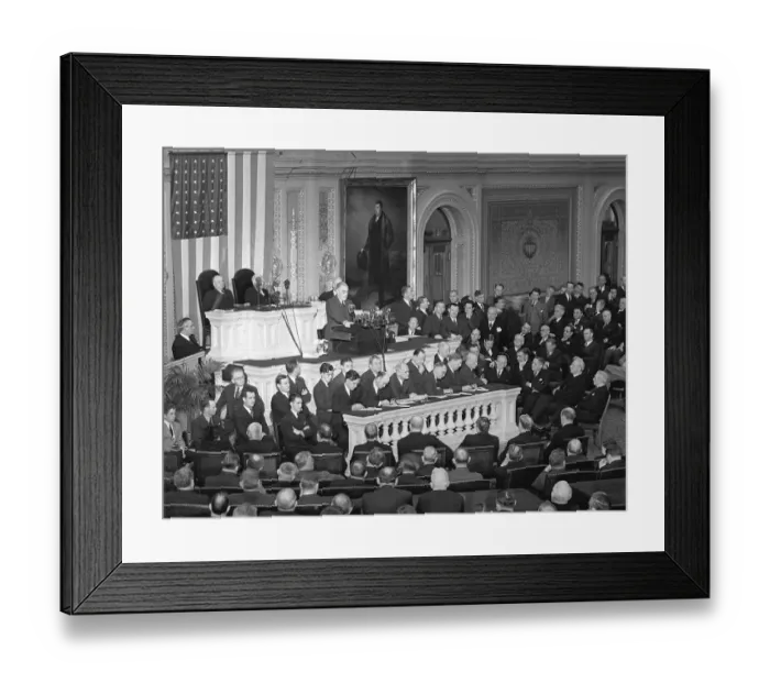 Framed Print : President Roosevelt Giving State of the Union Framed Print : President Roosevelt Giving State of the Union