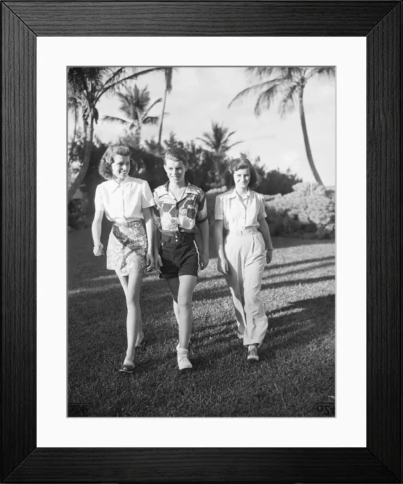 Framed Print : Eunice, Bobby, And Jean Kennedy Walking Framed Print : Eunice, Bobby, And Jean Kennedy Walking