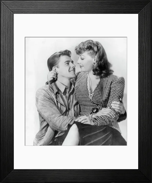 Framed Print : Ronald Reagan in Scene with Actress Framed Print : Ronald Reagan in Scene with Actress