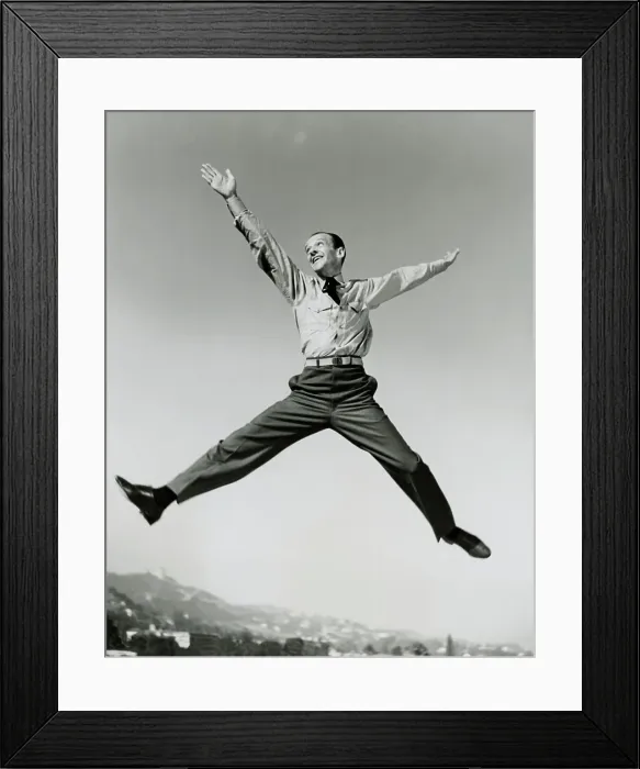 Framed Print : Fred Astaire Jumping for Joy