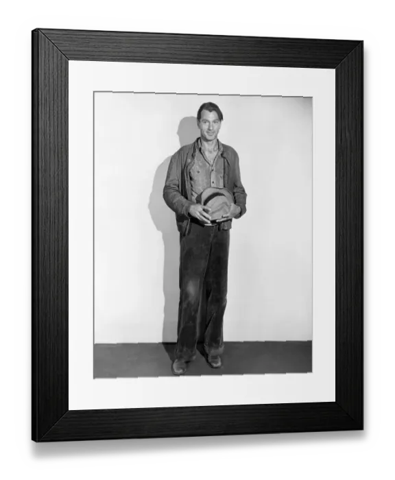 Framed Print : Gary Cooper Full Length in Costume Framed Print : Gary Cooper Full Length in Costume