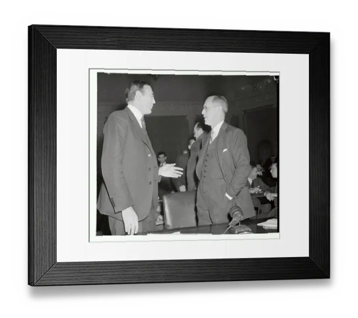 Framed Print : Joseph P. Kennedy and Hamilton Fish Conversing at Hearings
