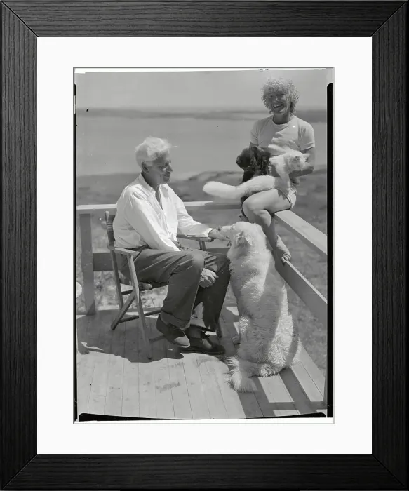 Framed Print : Max Eastman and Wife Sitting on Porch Framed Print : Max Eastman and Wife Sitting on Porch