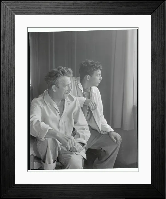 Framed Print : Max Eastman and Thomas H. Benton Looking out of Window Framed Print : Max Eastman and Thomas H. Benton Looking out of Window