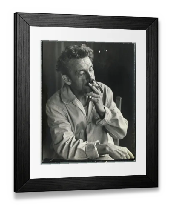 Framed Print : Painter Thomas Hart Benton Smoking Cigarette Framed Print : Painter Thomas Hart Benton Smoking Cigarette