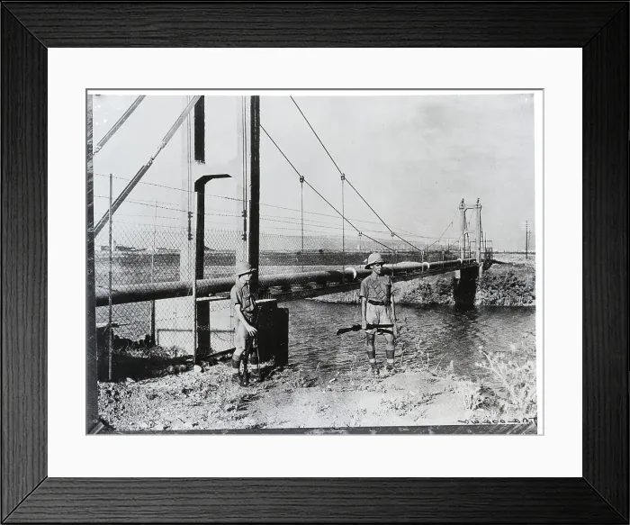 Framed Print : British Troops Guarding Major Pipeline in Iraq 1941 Framed Print : British Troops Guarding Major Pipeline in Iraq 1941