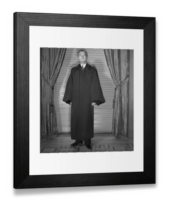 Framed Print : Judge Robert H. Jackson Posing in Robe