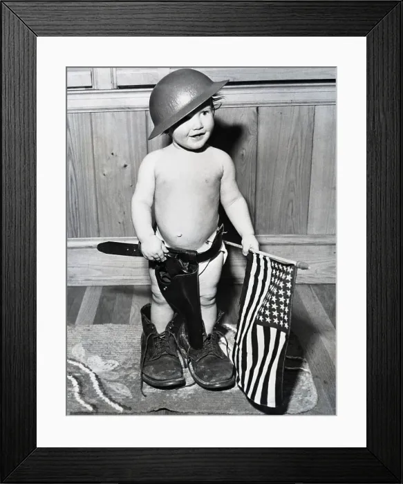 Framed Print : Tot of Total Defence