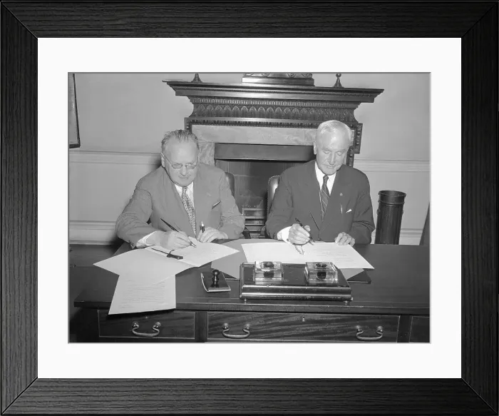 Framed Print : Cordell Hull with Maxim Litvinov Framed Print : Cordell Hull with Maxim Litvinov