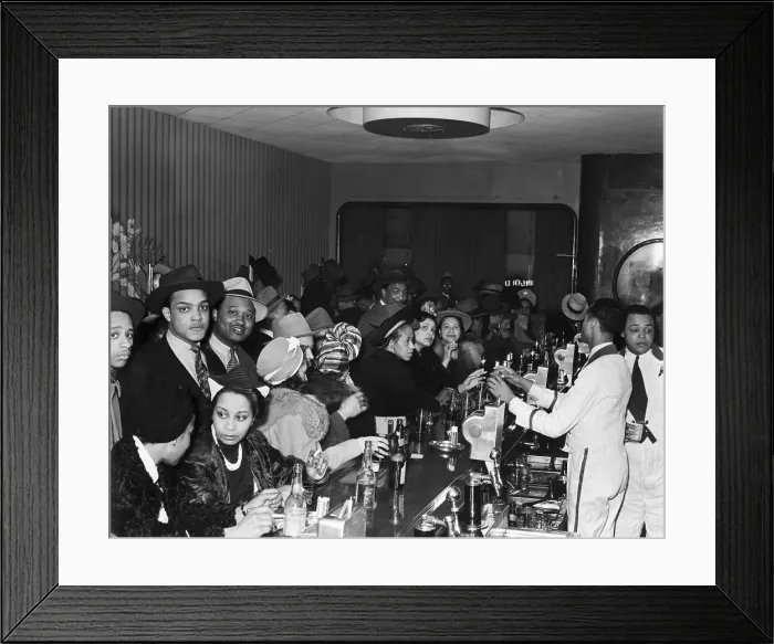 Framed Print : Bar Frequented by African Americans